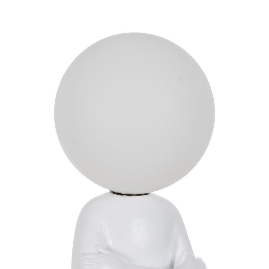 TABLE LAMP FIGURE WHITE RESIN 18.50 X 14 X 45 CM