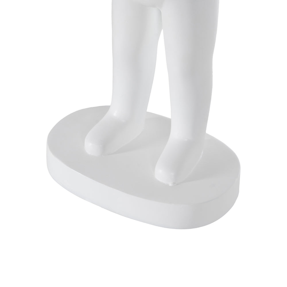 LÁMPARA MESA FIGURA BLANCO RESINA 18,50 X 14 X 45 CM