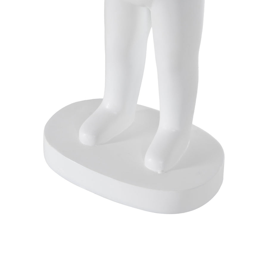 TABLE LAMP FIGURE WHITE RESIN 18.50 X 14 X 45 CM