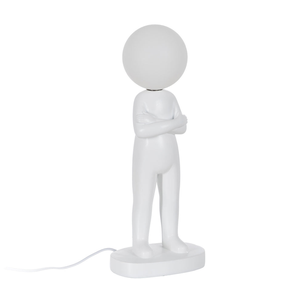 TABLE LAMP FIGURE WHITE RESIN 18.50 X 14 X 45 CM