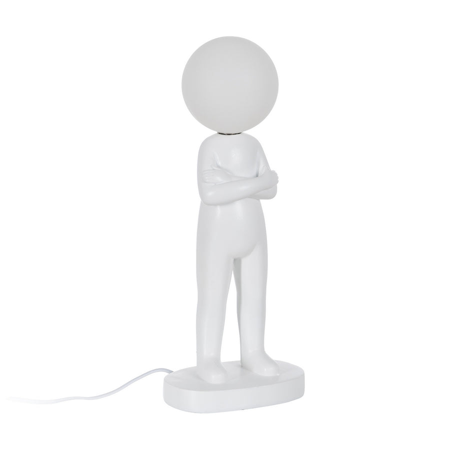 TABLE LAMP FIGURE WHITE RESIN 18.50 X 14 X 45 CM