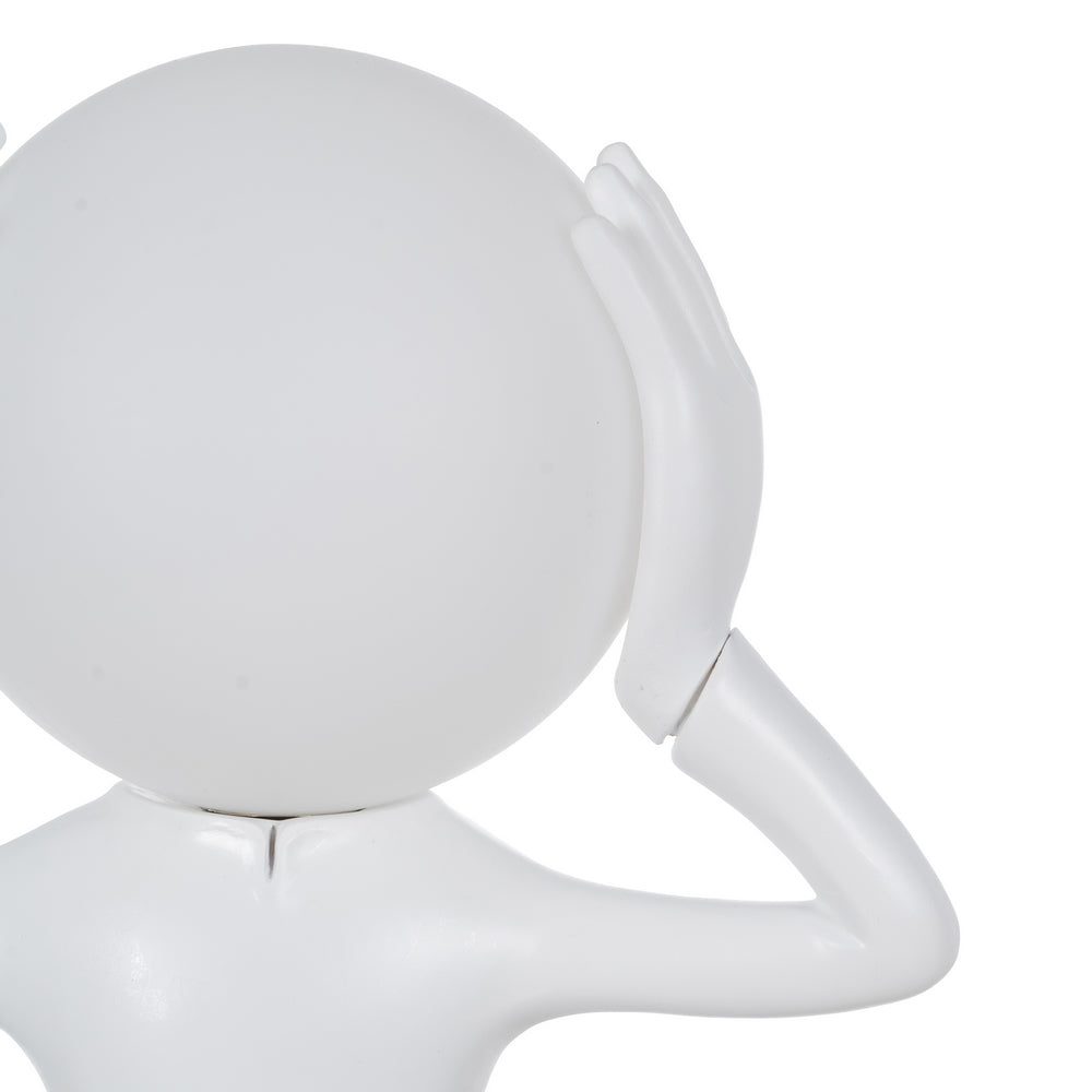 LÁMPARA MESA FIGURA BLANCO RESINA 27 X 18 X 52,50 CM
