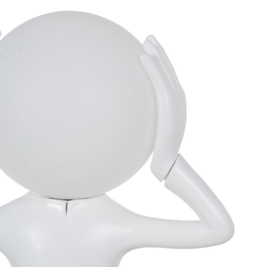 LÁMPARA MESA FIGURA BLANCO RESINA 27 X 18 X 52,50 CM