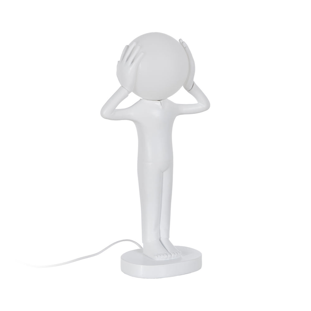 L�MPARA MESA FIGURA BLANCO RESINA 27 X 18 X 52,50 CM