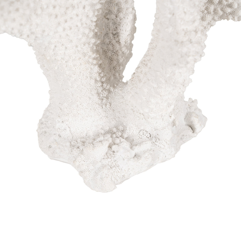 WHITE CORAL FIGURE RESIN DECORATION 27 X 15 X 21 CM