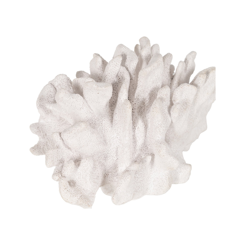 FIGURA CORAL BLANCO RESINA DECORACIÓN 22,50 X 13 X 16 CM