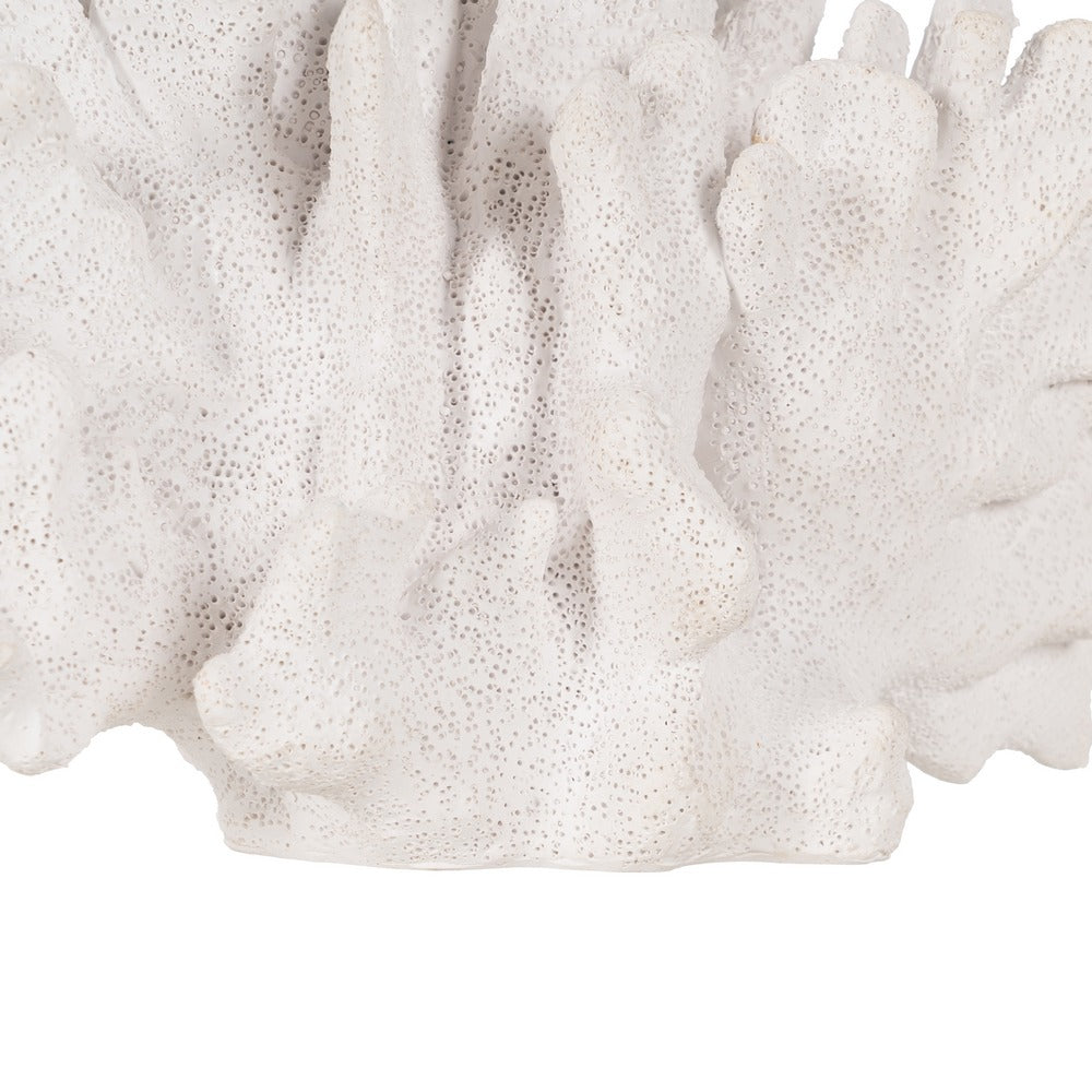 FIGURA CORAL BLANCO RESINA DECORACIÓN 22,50 X 13 X 16 CM