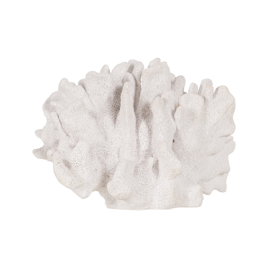 FIGURA CORAL BLANCO RESINA DECORACIÓN 22,50 X 13 X 16 CM