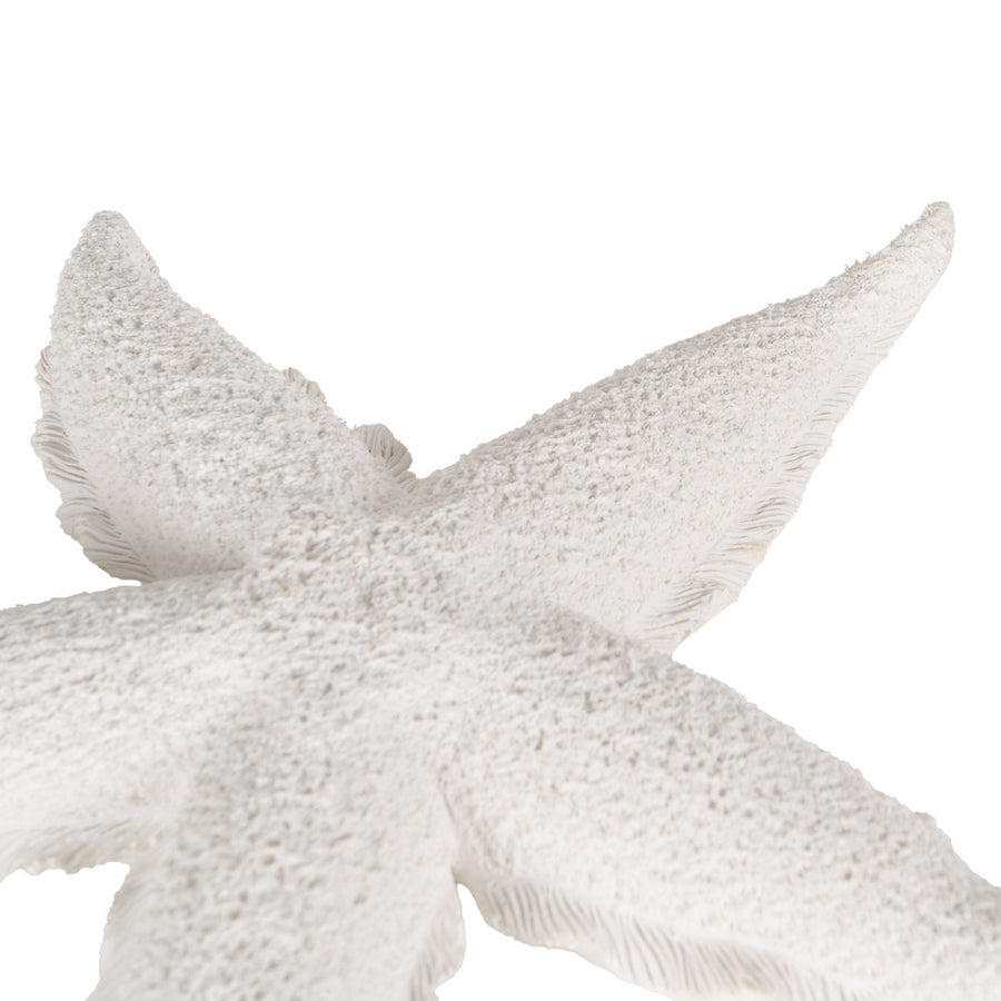 WHITE STAR RESIN DECORATION 30 X 30 X 4 CM