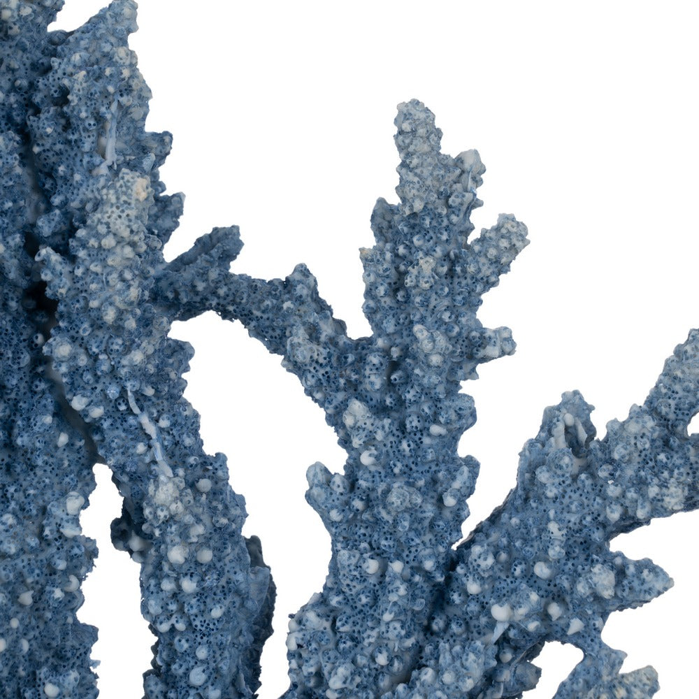 FIGURA CORAL AZUL RESINA DECORACIÓN 34 X 13 X 27 CM