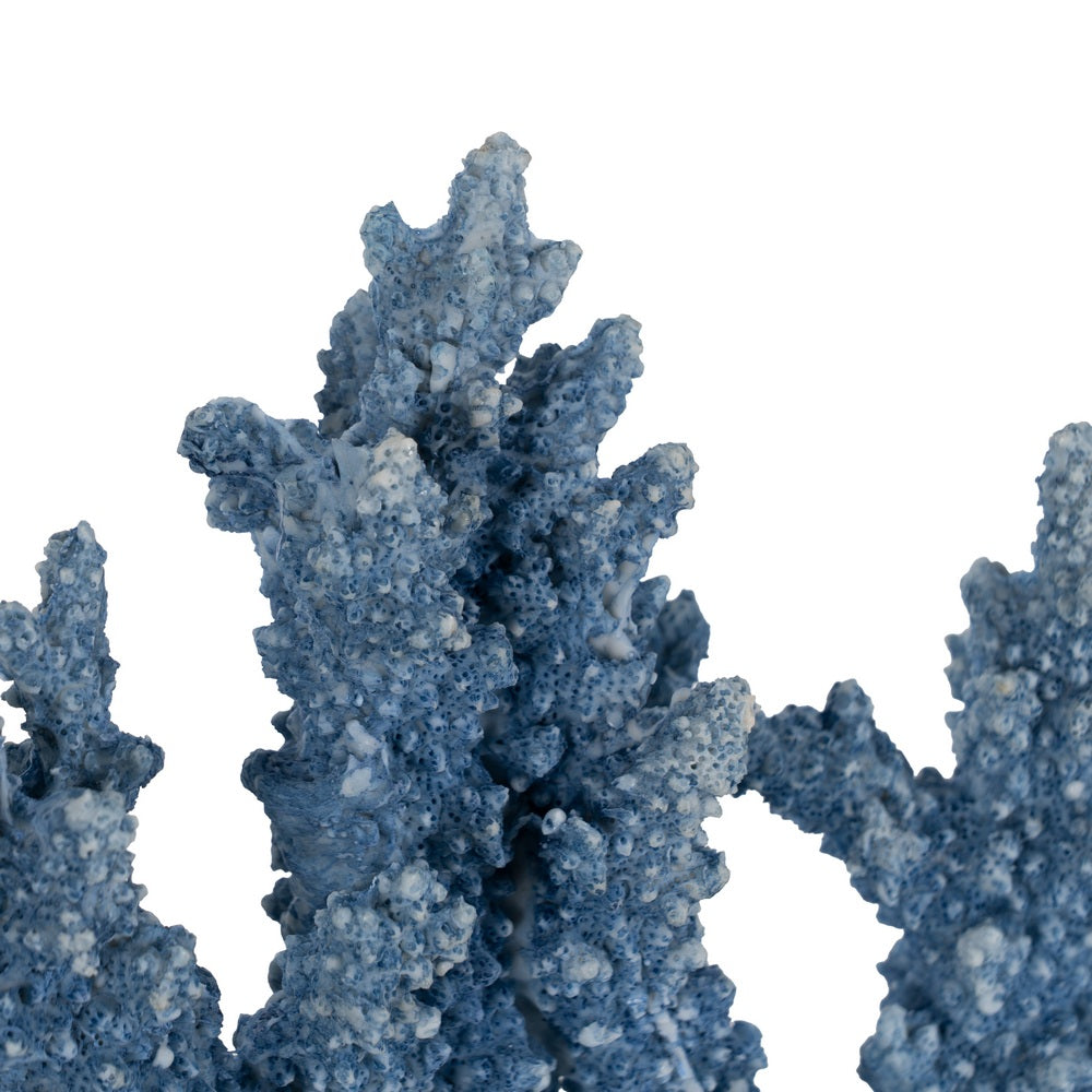 FIGURA CORAL AZUL RESINA DECORACIÓN 34 X 13 X 27 CM