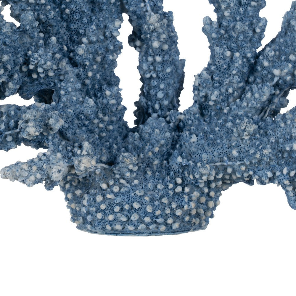 FIGURA CORAL AZUL RESINA DECORACIÓN 34 X 13 X 27 CM
