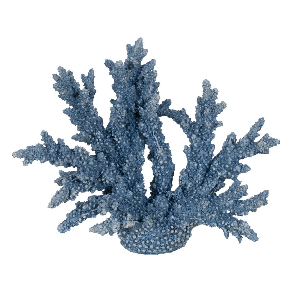 FIGURA CORAL AZUL RESINA DECORACI�N 34 X 13 X 27 CM