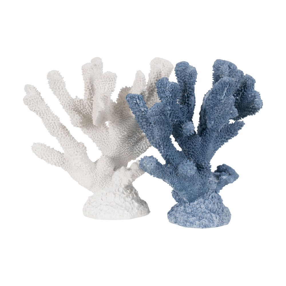 FIGURA CORAL AZUL RESINA DECORACIÓN 35 X 20 X 30 CM