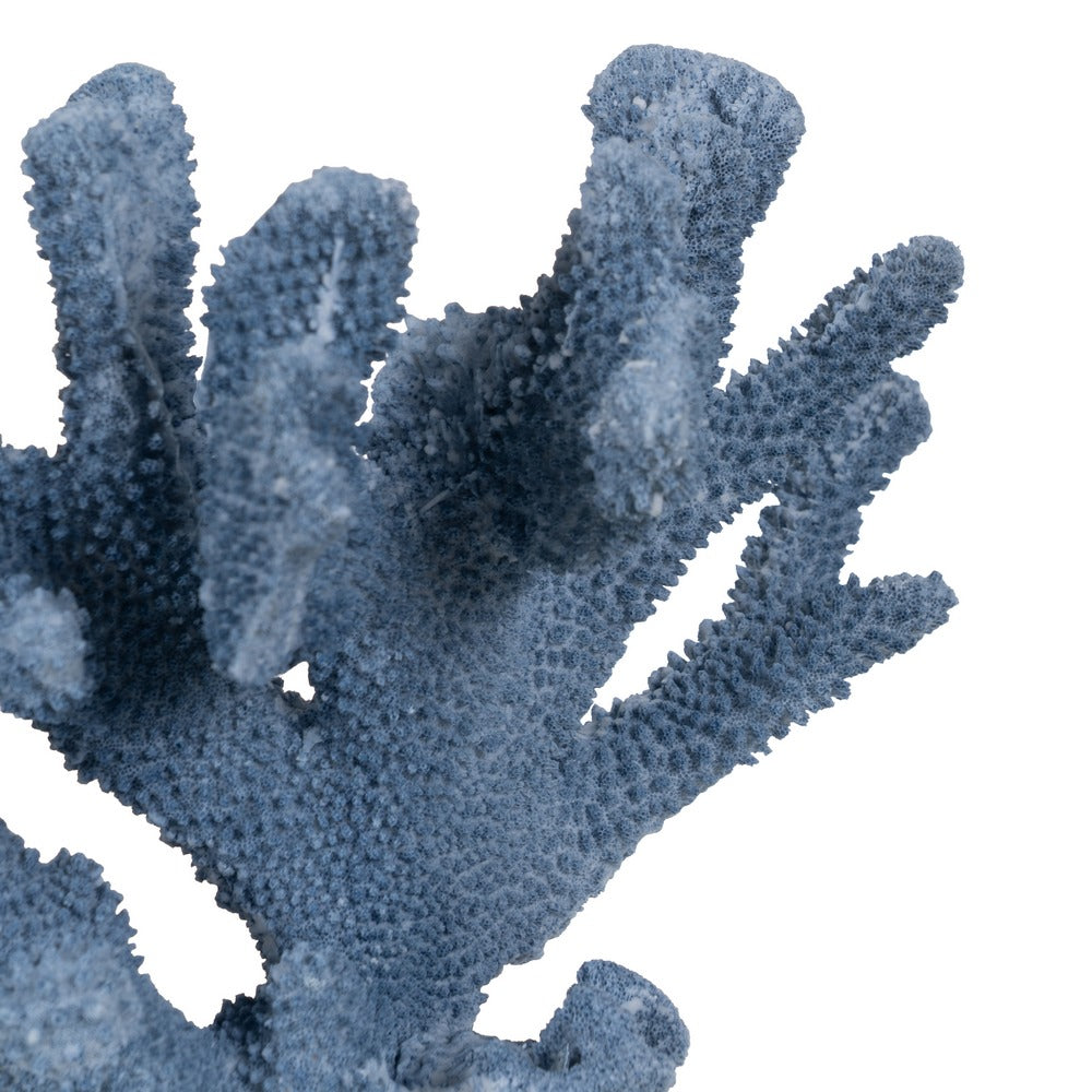 FIGURA CORAL AZUL RESINA DECORACIÓN 35 X 20 X 30 CM