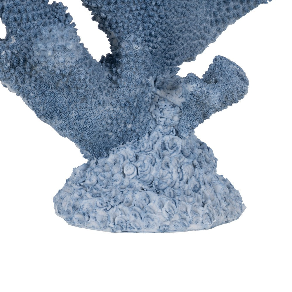 FIGURA CORAL AZUL RESINA DECORACIÓN 35 X 20 X 30 CM