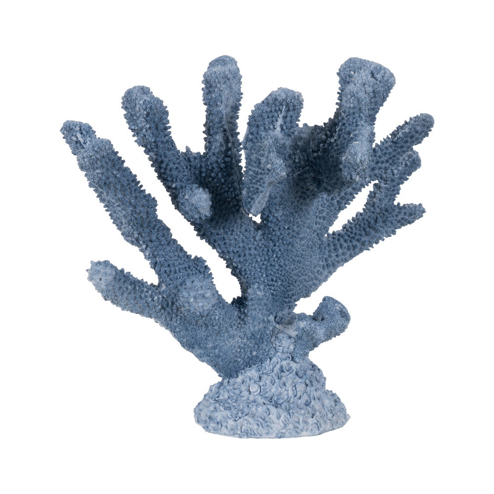 FIGURA CORAL AZUL RESINA DECORACIÓN 35 X 20 X 30 CM