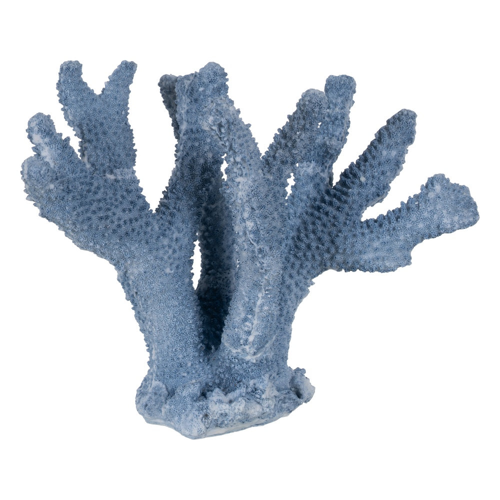 FIGURA CORAL AZUL RESINA DECORACI�N 27 X 15 X 21 CM