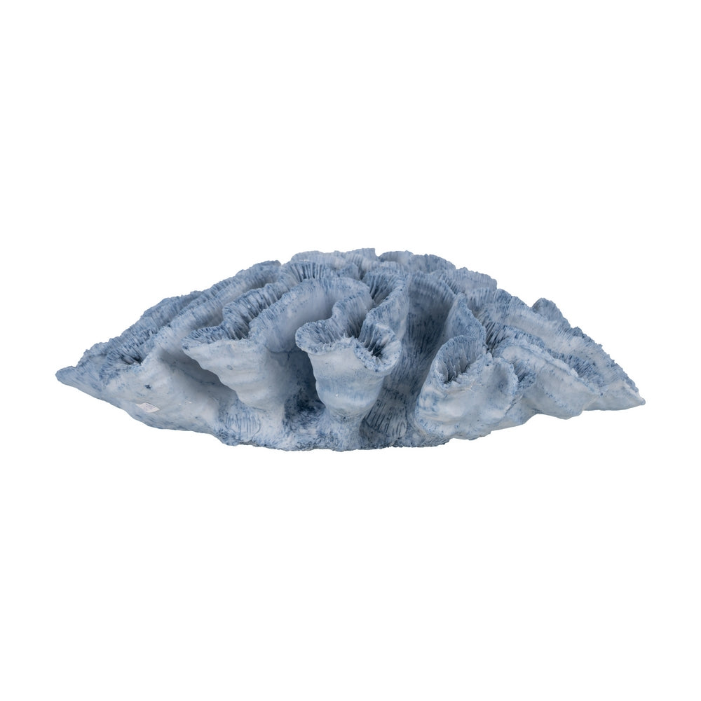 FIGURA CORAL AZUL RESINA DECORACIÓN 28 X 28 X 10 CM