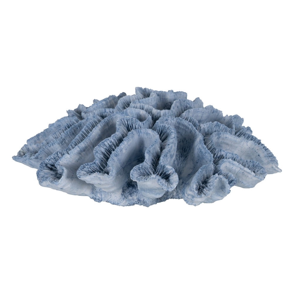 FIGURA CORAL AZUL RESINA DECORACIÓN 28 X 28 X 10 CM