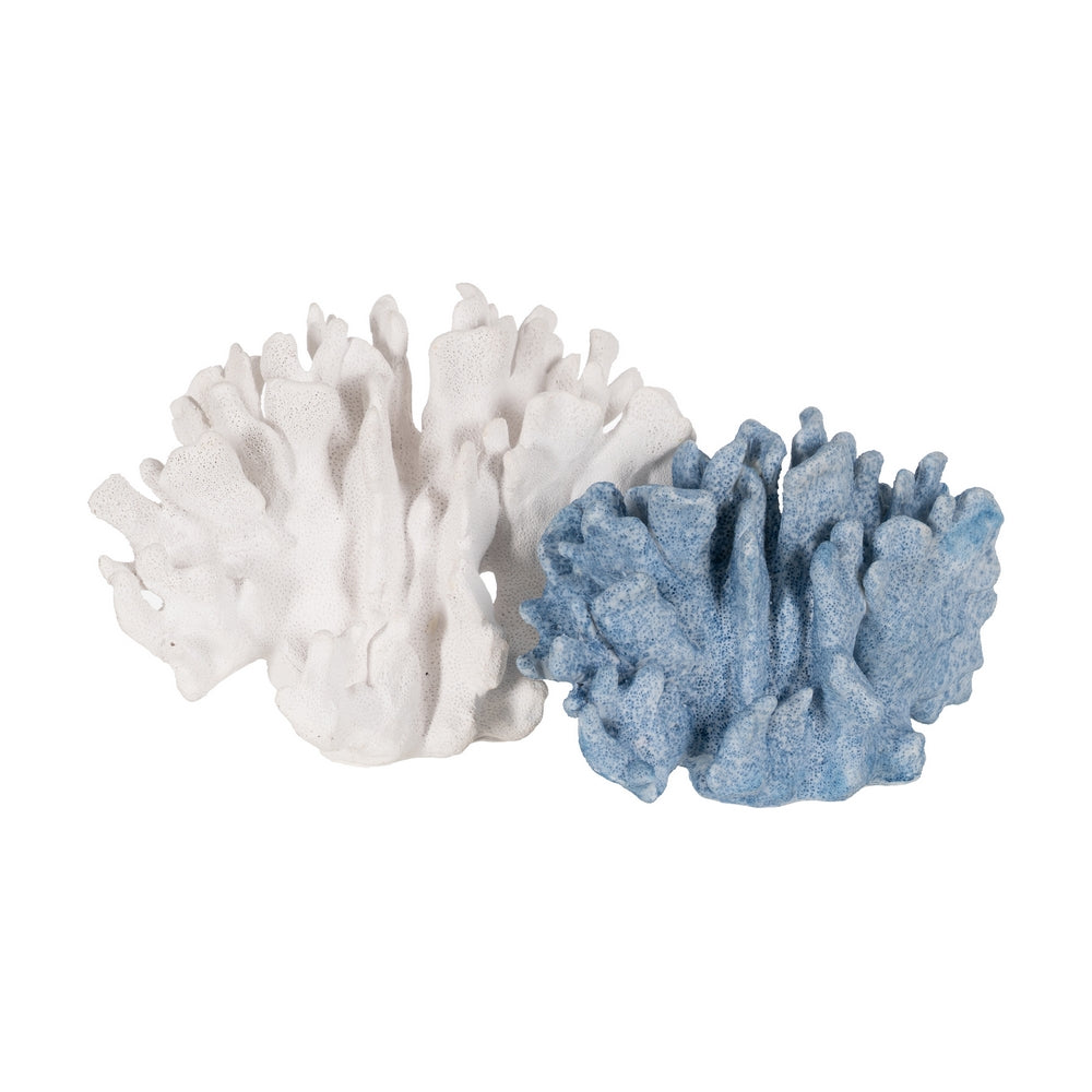BLUE CORAL FIGURE RESIN DECORATION 22.50 X 13 X 16 CM