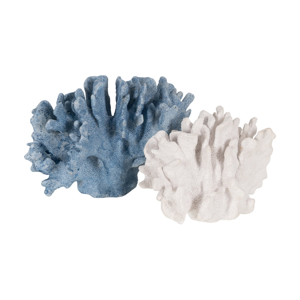 BLUE CORAL FIGURE RESIN DECORATION 27.50 X 13.50 X 19.50 CM