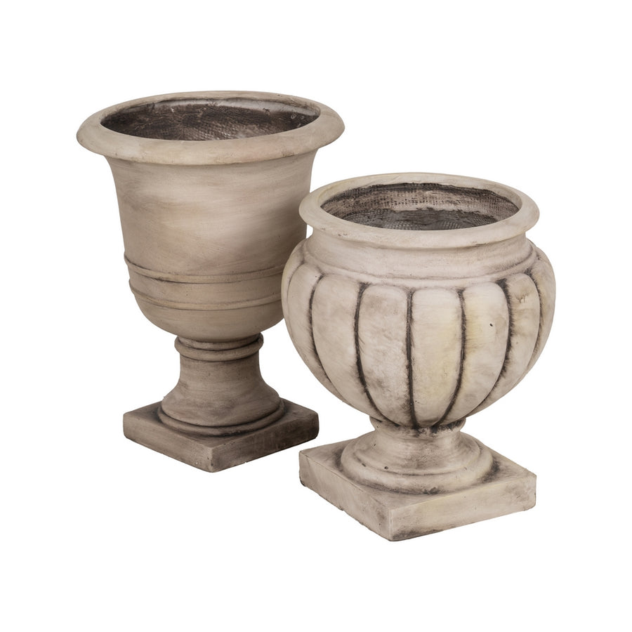 MACETERO BEIGE FIBRA DE MAGNESIO 40 X 40 X 47 CM