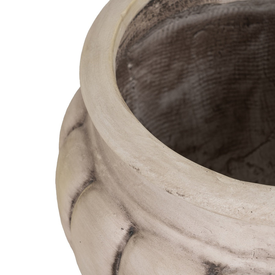 MACETERO BEIGE FIBRA DE MAGNESIO 40 X 40 X 47 CM