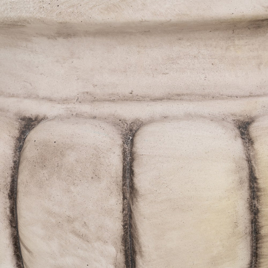 MACETERO BEIGE FIBRA DE MAGNESIO 40 X 40 X 47 CM