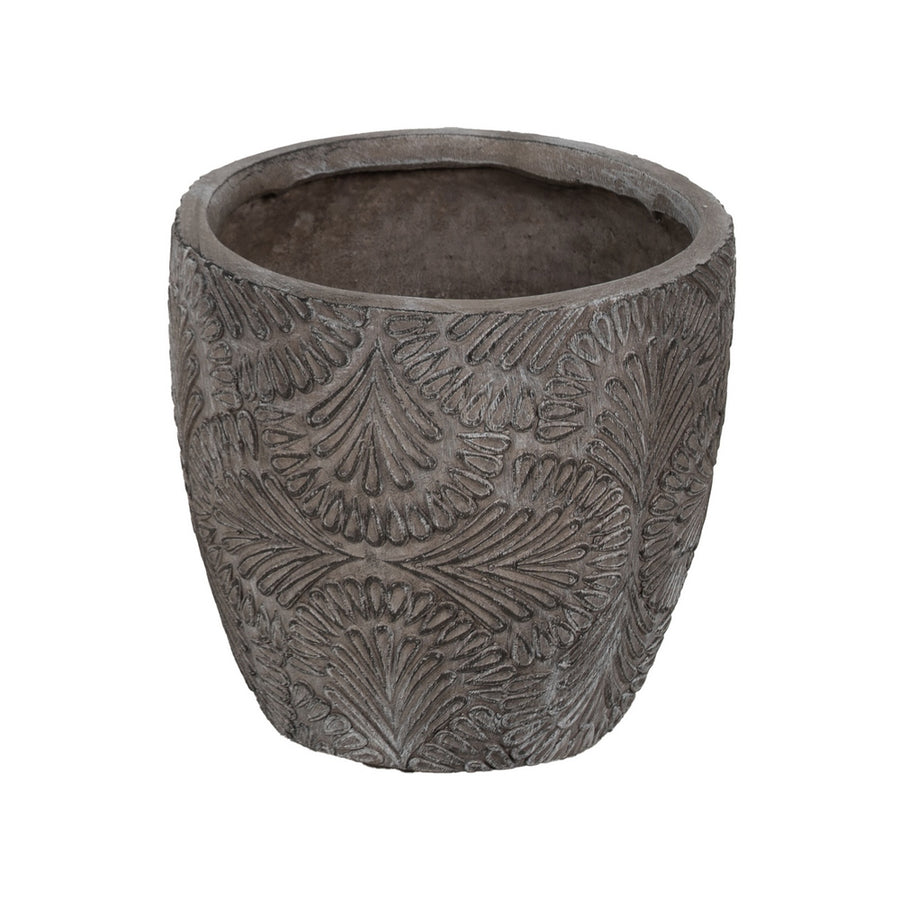 S/3 MACETEROS GRIS FIBRA DE MAGNESIO 37 X 37 X 35 CM