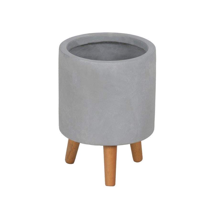 S/3 MACETEROS GRIS FIBRA DE MAGNESIO 36 X 36 X 56 CM