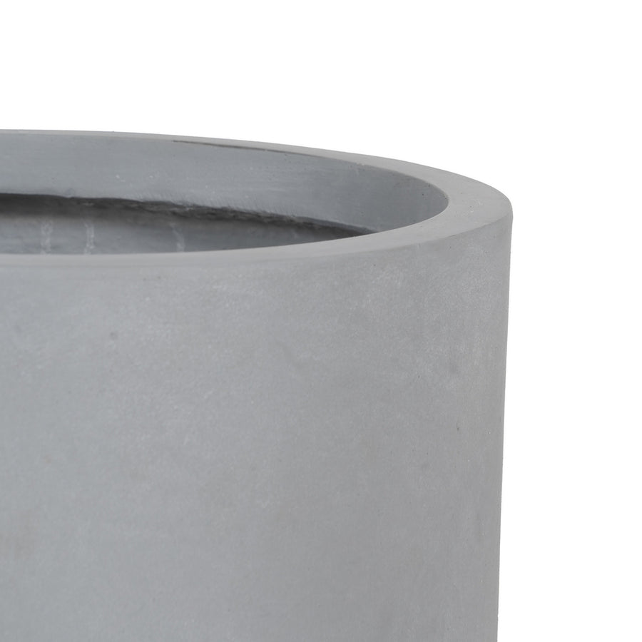 S/3 MACETEROS GRIS FIBRA DE MAGNESIO 36 X 36 X 56 CM