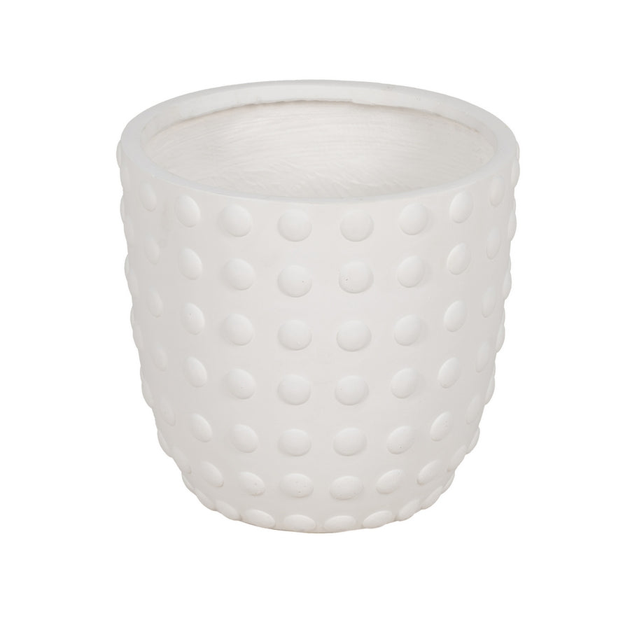 S/3 MACETEROS BLANCO FIBRA DE MAGNESIO 37 X 37 X 35,50 CM