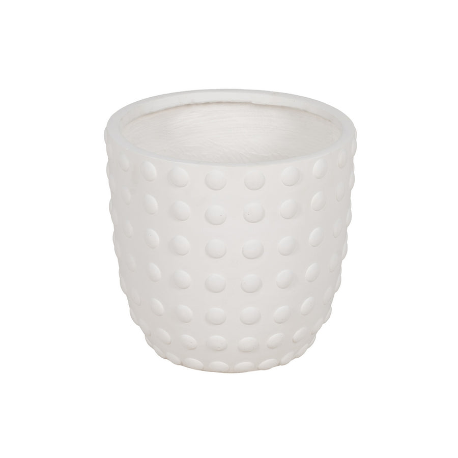 S/3 MACETEROS BLANCO FIBRA DE MAGNESIO 37 X 37 X 35,50 CM