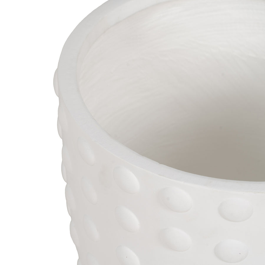 S/3 MACETEROS BLANCO FIBRA DE MAGNESIO 37 X 37 X 35,50 CM