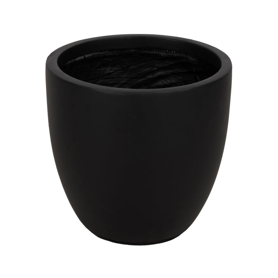 S/4 MACETEROS NEGRO FIBRA DE MAGNESIO 44 X 44 X 41,50 CM