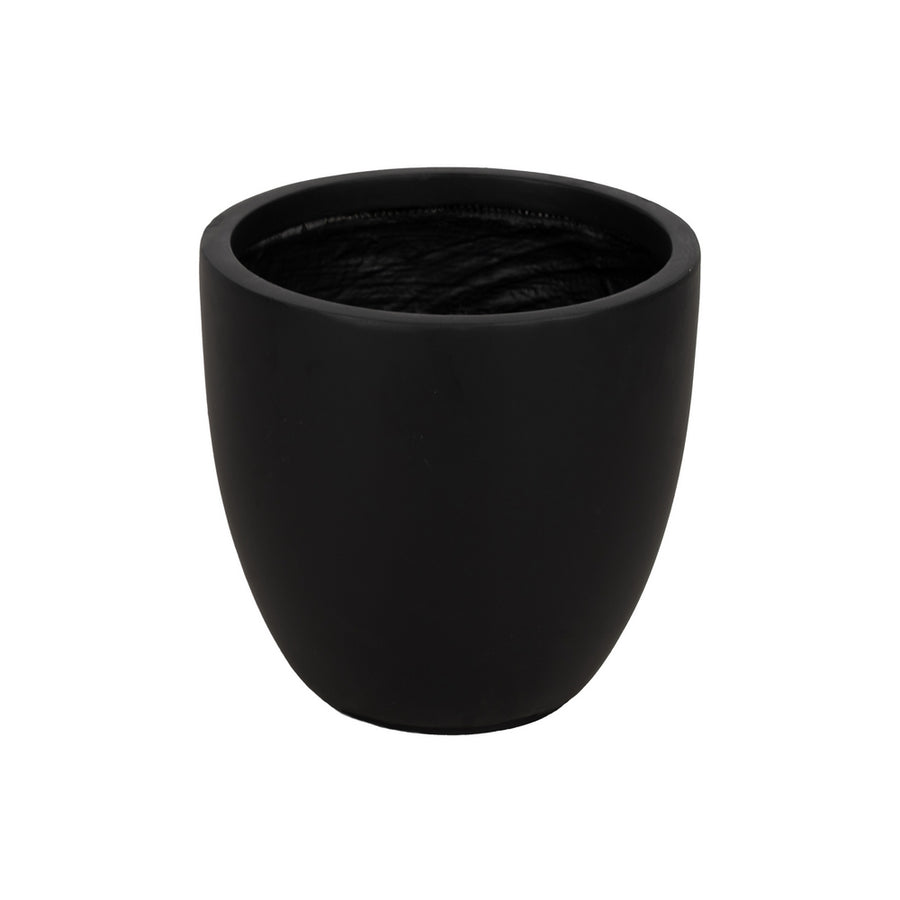 S/4 MACETEROS NEGRO FIBRA DE MAGNESIO 44 X 44 X 41,50 CM
