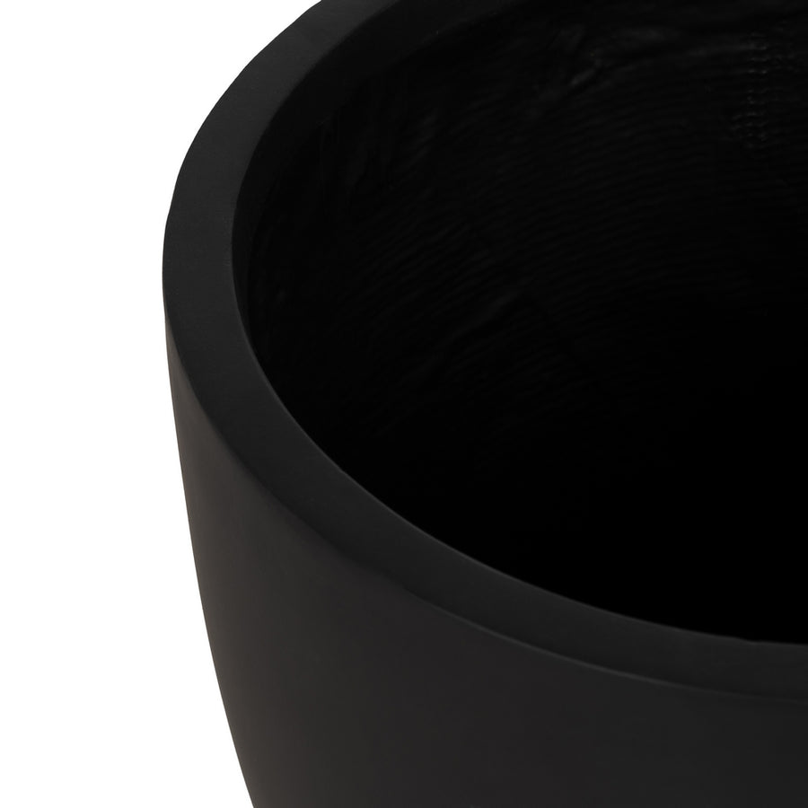 S/4 MACETEROS NEGRO FIBRA DE MAGNESIO 44 X 44 X 41,50 CM