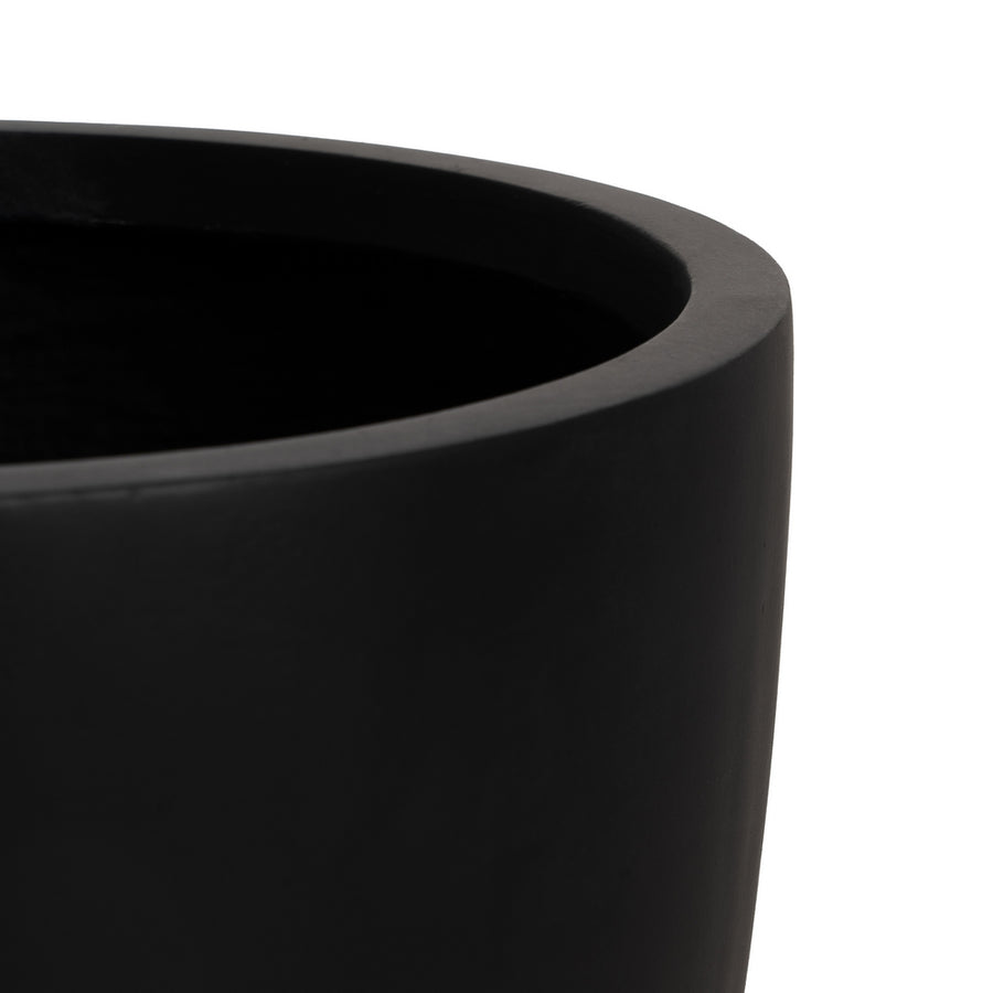 S/4 MACETEROS NEGRO FIBRA DE MAGNESIO 44 X 44 X 41,50 CM