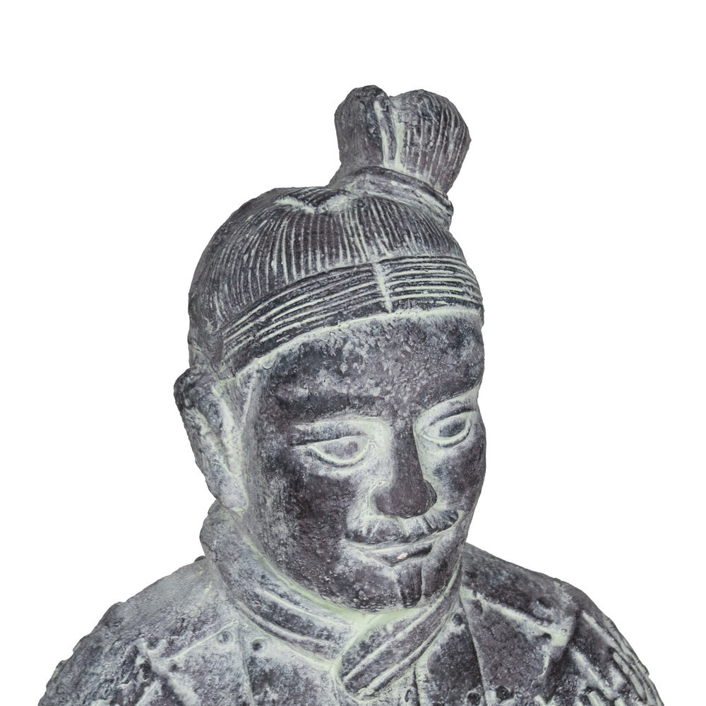ESCULTURA GUERRERO FIBRA DE MAGNESIO 33 X 34 X 75 CM