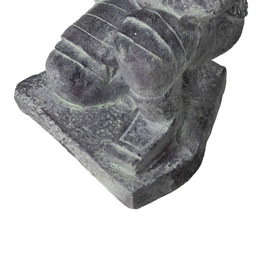 ESCULTURA GUERRERO FIBRA DE MAGNESIO 33 X 34 X 75 CM