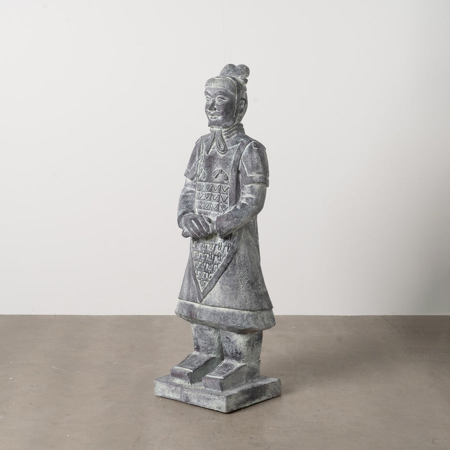 ESCULTURA GUERRERO FIBRA DE MAGNESIO 41 X 33,50 X 122 CM