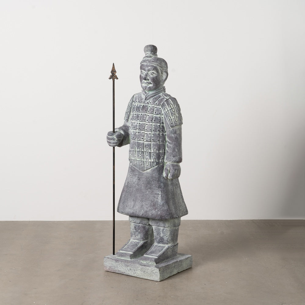 ESCULTURA GUERRERO FIBRA DE MAGNESIO 38,50 X 34 X 122 CM