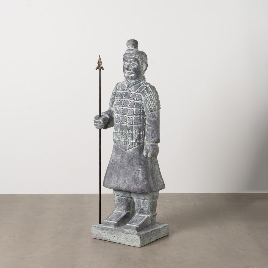 ESCULTURA GUERRERO FIBRA DE MAGNESIO 38,50 X 34 X 122 CM