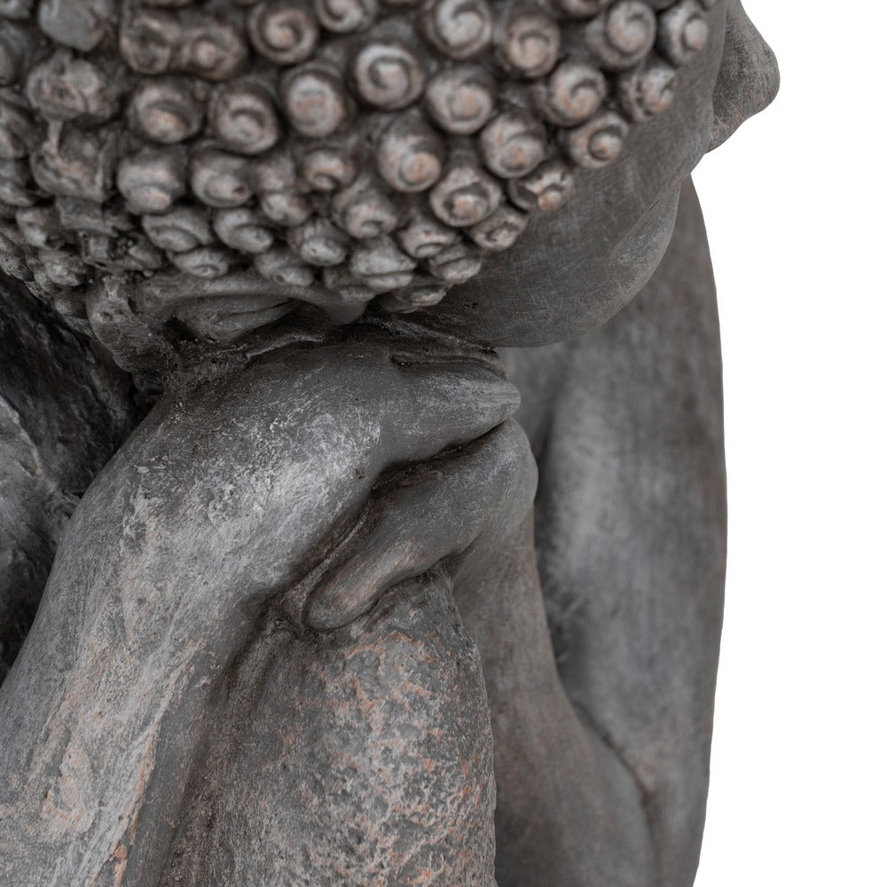 ESCULTURA BUDA FIBRA DE MAGNESIO 35 X 35 X 54 CM