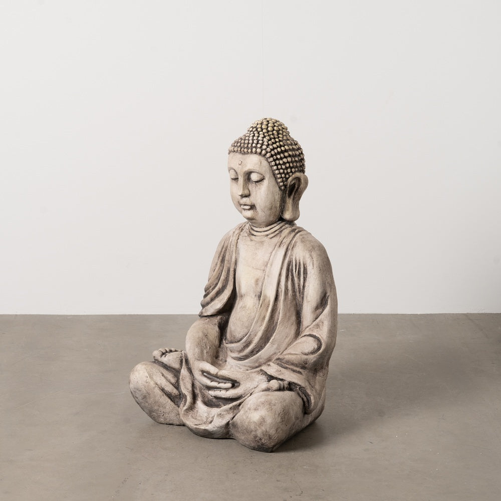ESCULTURA BUDA FIBRA DE MAGNESIO 54 X 45 X 80 CM