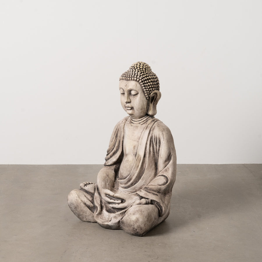ESCULTURA BUDA FIBRA DE MAGNESIO 54 X 45 X 80 CM