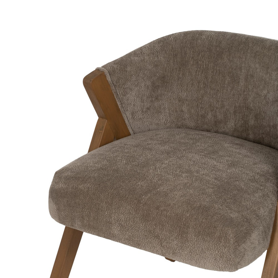 SILLA TAUPE MADERA DE ABEDUL SALÓN 58 X 59,50 X 68,50 CM