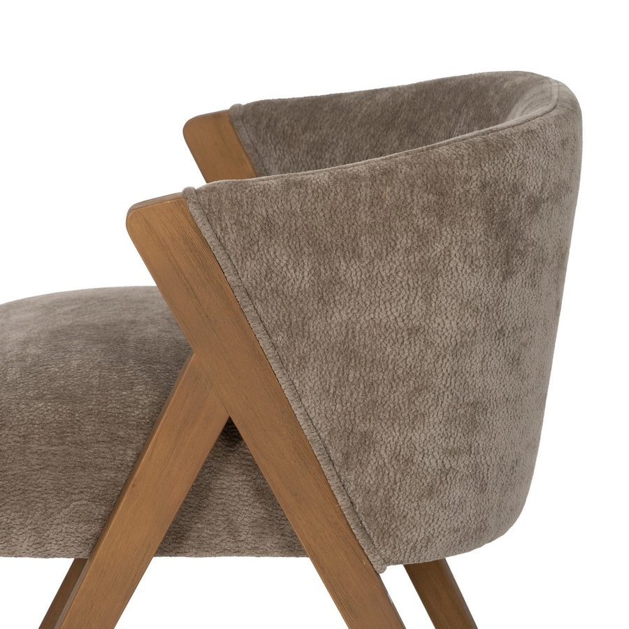 SILLA TAUPE MADERA DE ABEDUL SALÓN 58 X 59,50 X 68,50 CM