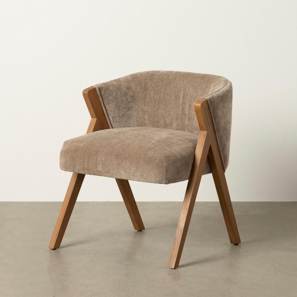 SILLA TAUPE MADERA DE ABEDUL SAL�N 58 X 59,50 X 68,50 CM